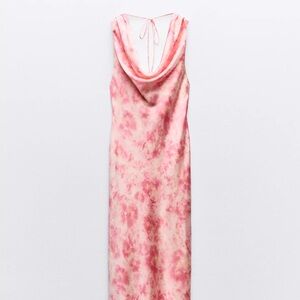 Elegant Pink Tie-Dye Dress Zara